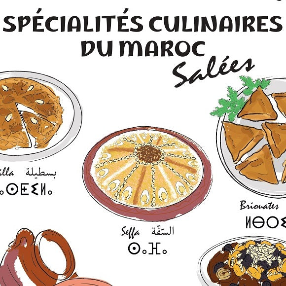 Affiche : les spécialités culinaires salées du Maroc