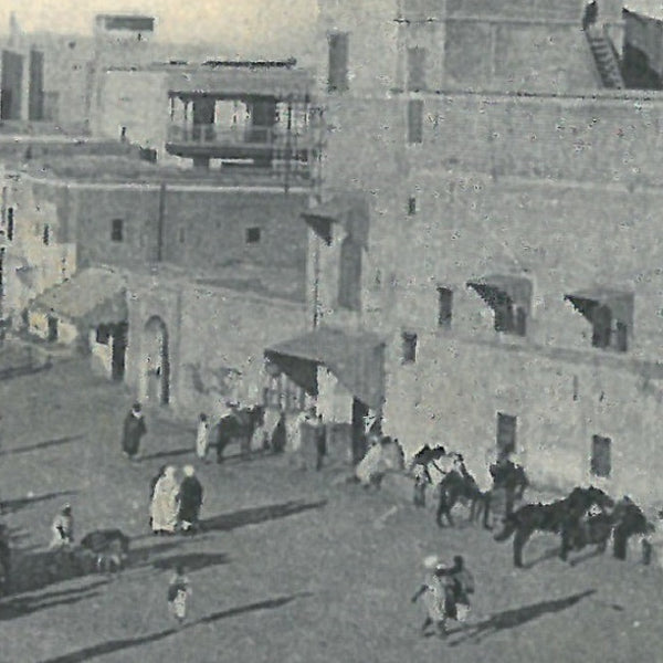 Affiche d'une vue ancienne de Marrakech - Place Jemaa el Fna - vers 1920