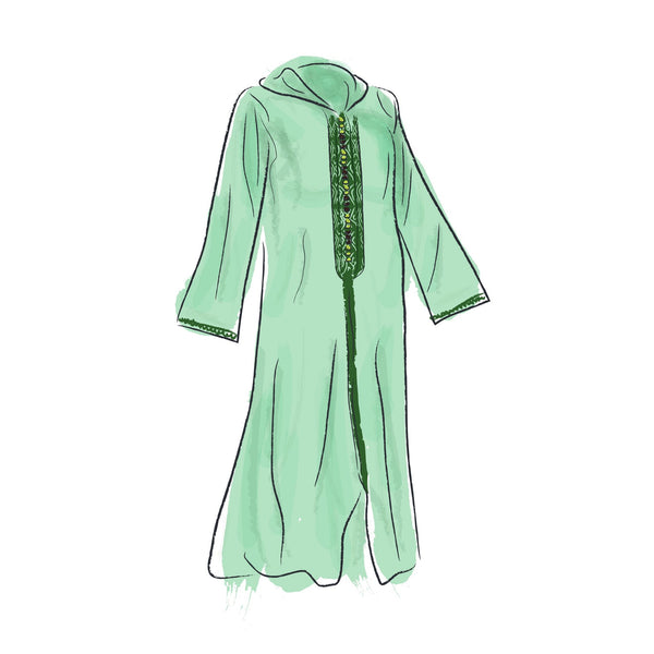 Affiche djellaba femme (lightgreen)