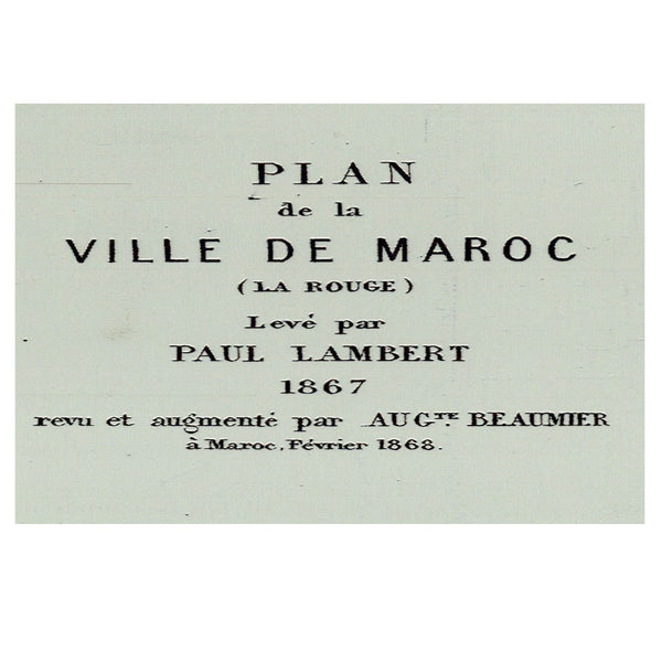 Plan ancien de Marrakech - 1867 - reproduction