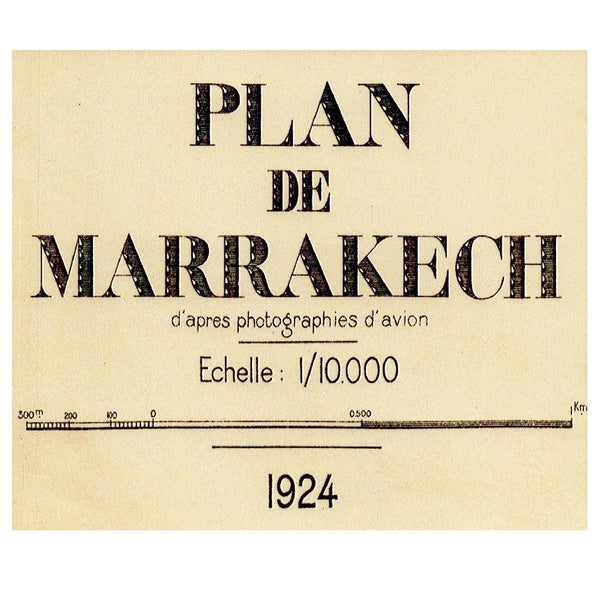 Plan ancien de Marrakech - 1924 - reproduction